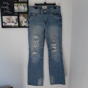 Aeropostale Distressed Slim Boot Cut Jean